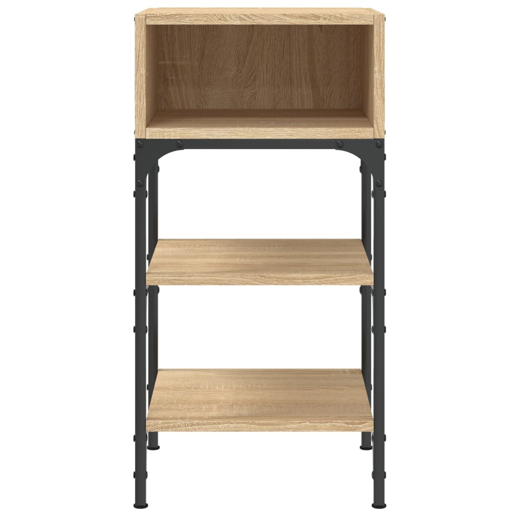 Mesita De Noche Madera De Ingeniería Roble Sonoma 35x34,5x70 Cm_2
