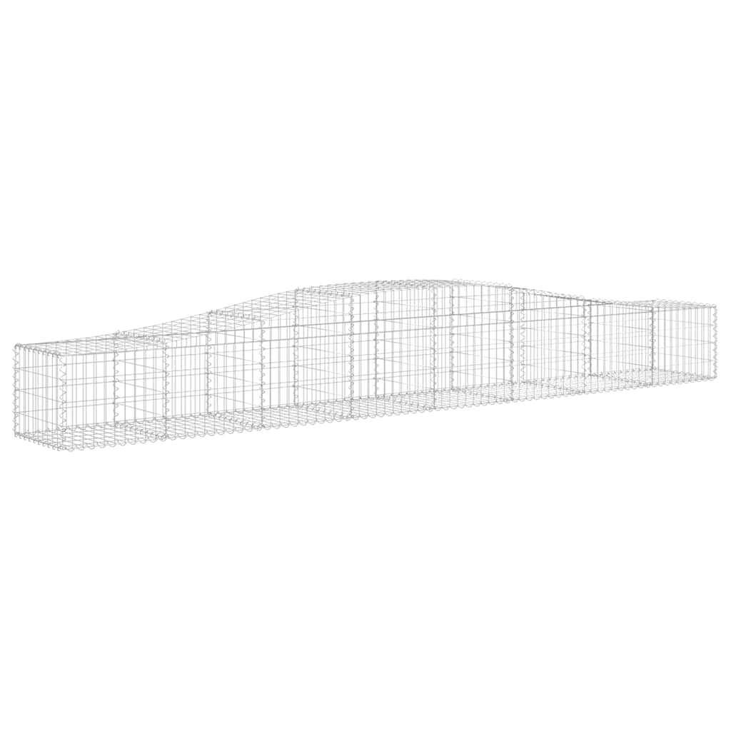 Cestas De Gaviones 4 Uds Forma De Arco Hierro 400x50x40/60 Cm_2
