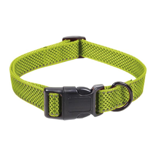Collar Para Perros Reflectante Verde 1,5 X 30-45 Cm_0