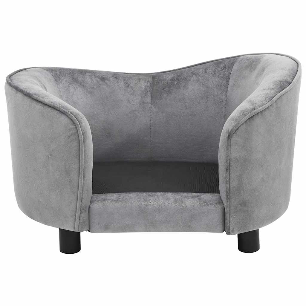 Vidaxl Sofá Para Perros Felpa Gris 69x49x40 Cm_3