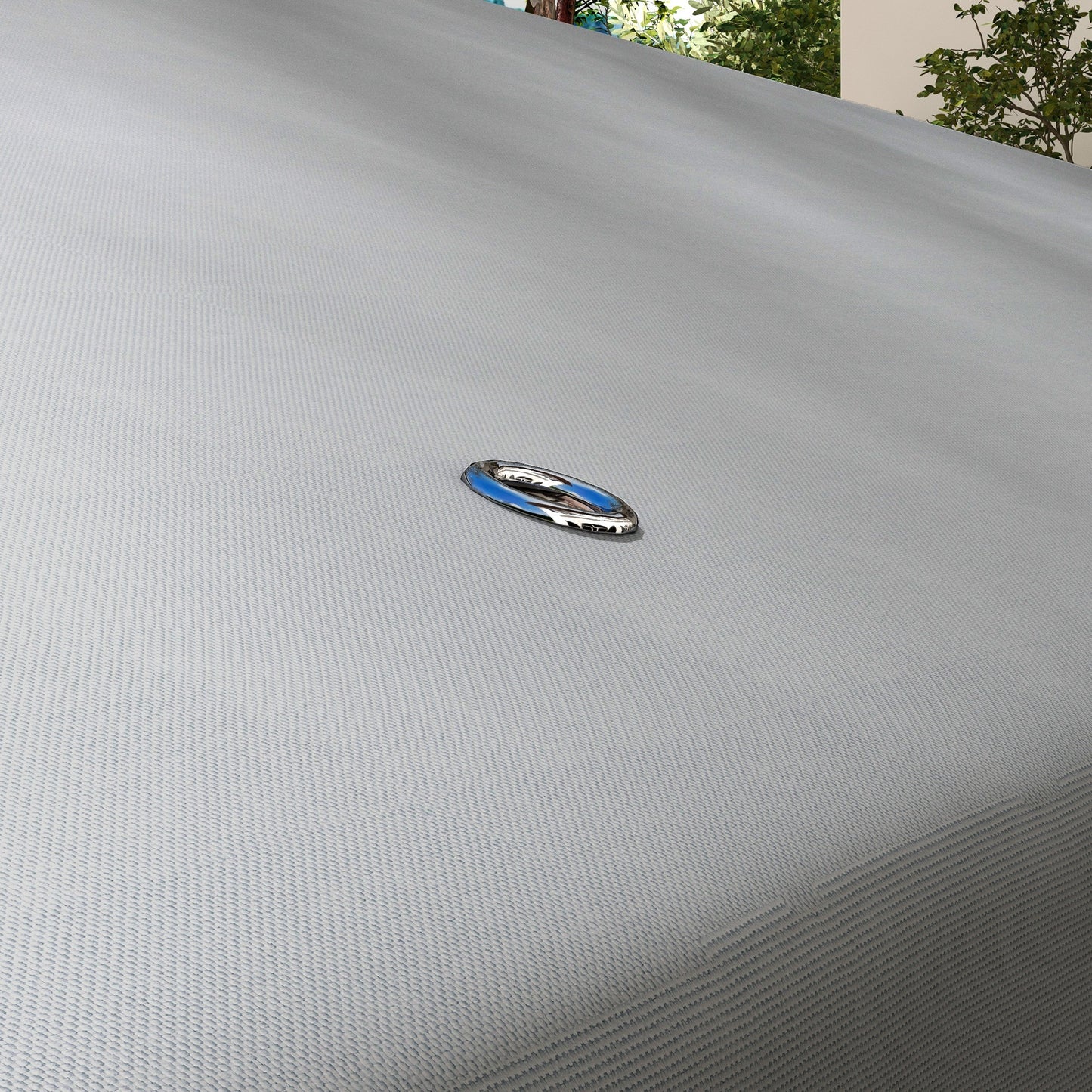 Outsunny Techo De Repuesto Para Cenador 3x3 M Con Techo Doble Gris Claro_3