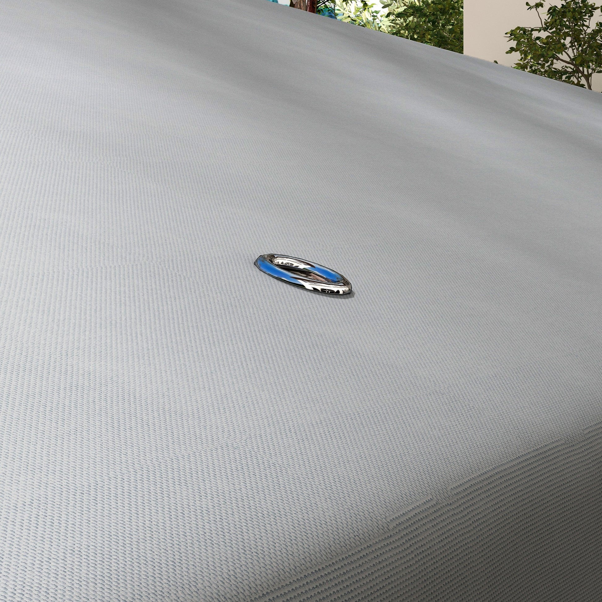 Outsunny Techo De Repuesto Para Cenador 3x3 M Con Techo Doble Gris Claro_3