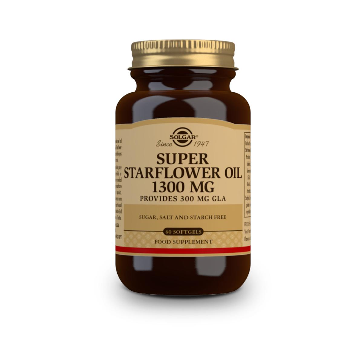 Óleo de Borragem, 60 cápsulas Solgar 1300mg