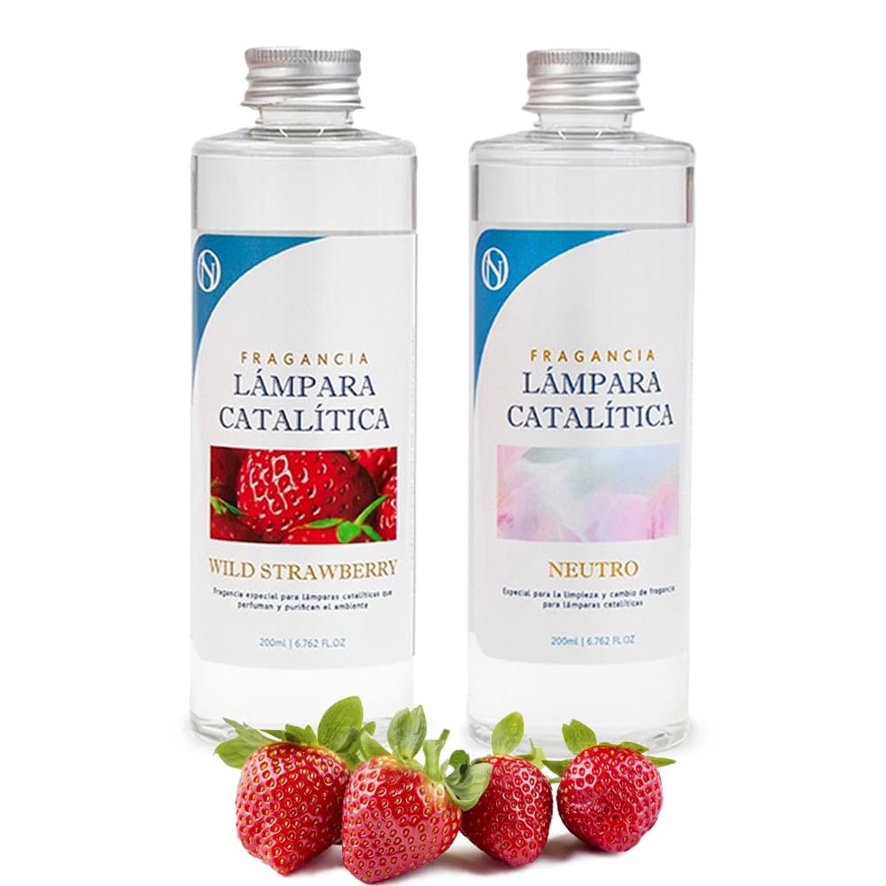 Pack Ahorro 2x Fragancias Lámpara Catalítica: 1 Aroma Wild Strawberry 500ml + Limpiador Neutro 200ml_0