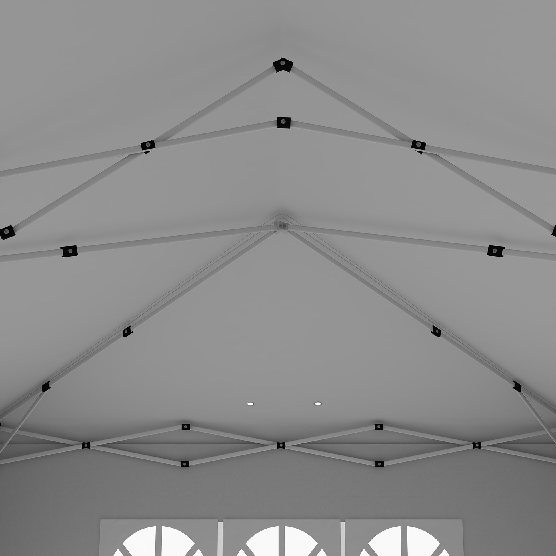 Outsunny Carpa Plegable 6x3 M Con 6 Paneles 2 Puertas Con Cremallera Blanco_3