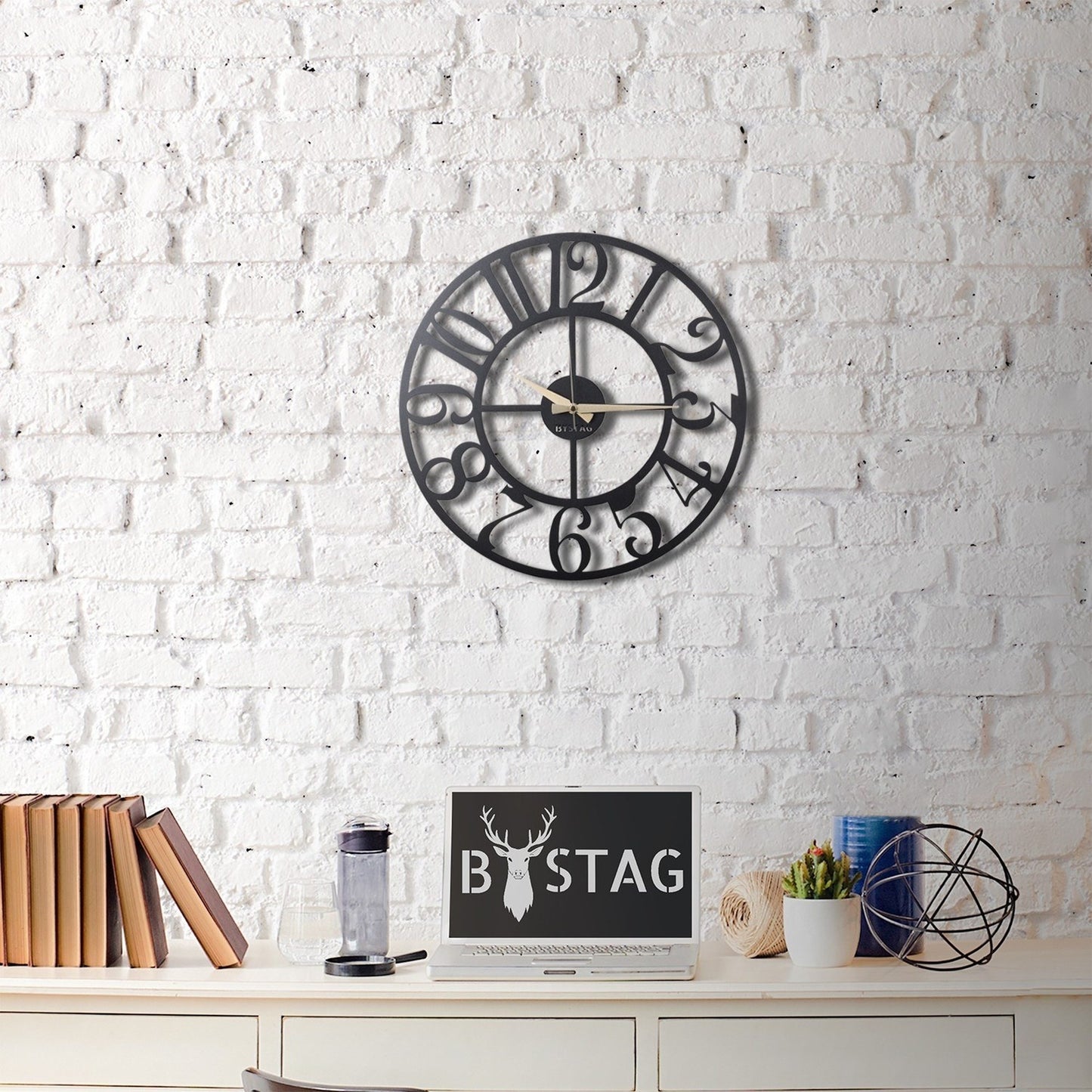 Reloj De Pared Metal Estilo Sencillo 50x50_4