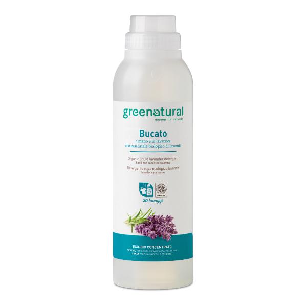 Detergente para roupa de alfazema Greenatural 1 L para máquinas de lavar roupa e máquinas de lavar roupa à mão