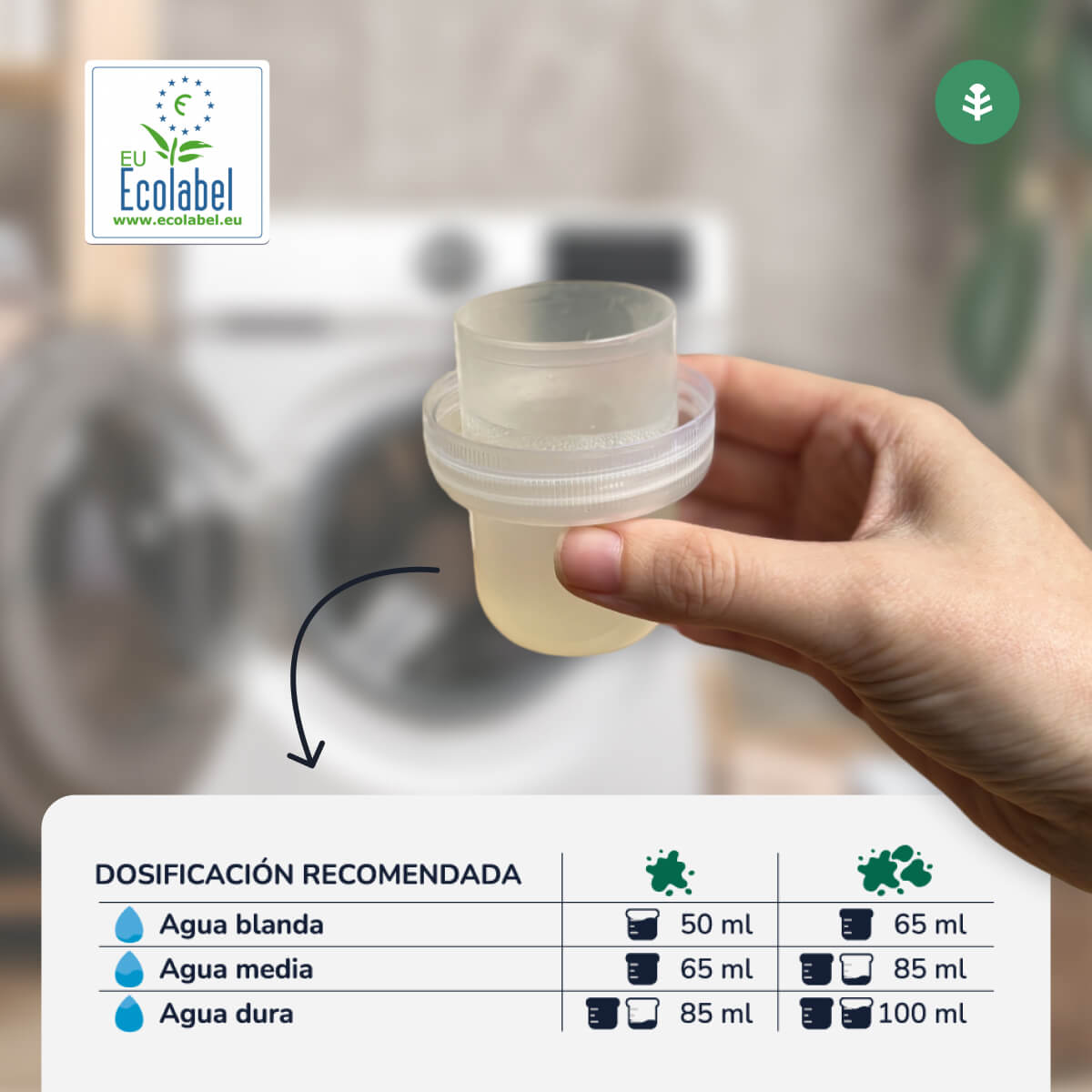 Pack de 3 Detergentes Líquidos para Roupa ECO com aroma natural de roupa lavada, Planeta Huerto, 1,5 litros
