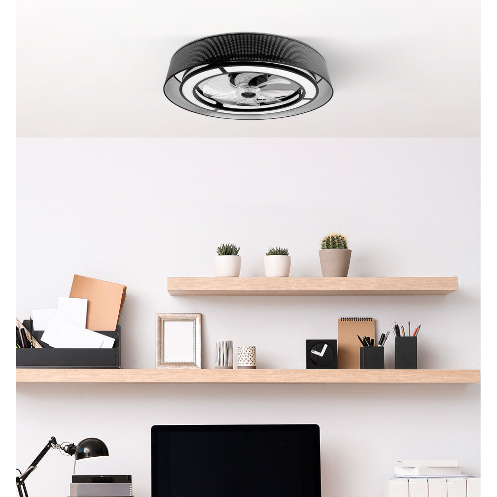 Ventilador Dc 58w Anastasia Negro/plata 8 Aspas 60d 5900lm 6 Vel. 3 Colores Remoto,memoria,temporizador_3