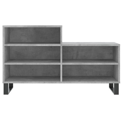 Vidaxl Mueble Zapatero Madera Contrachapada Gris Hormigón 102x36x60 Cm_3