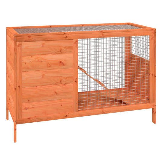 Conejera De Madera Maciza De Pino Marrón 103x44x69,5 Cm_0