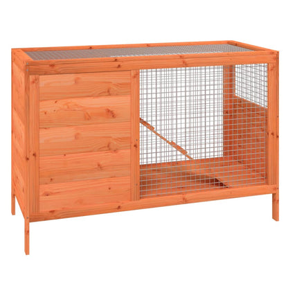 Conejera De Madera Maciza De Pino Marrón 103x44x69,5 Cm_0