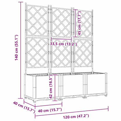 Vidaxl Maceta De Jardín Con Enrejado 3 Pcs Gris Claro_2