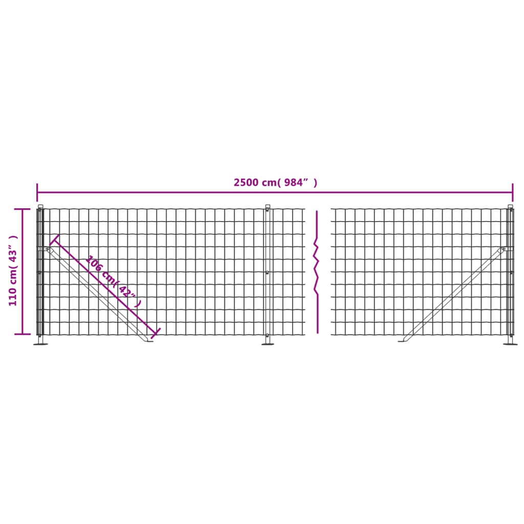 Cerca De Alambre Con Brida Verde 1,1x25 M / Vetonek_3