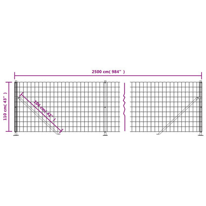 Cerca De Alambre Con Brida Verde 1,1x25 M / Vetonek_3