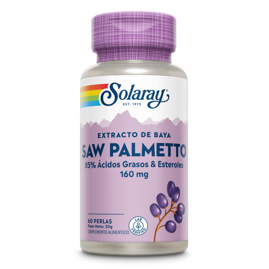 Saw Palmetto Solaray, 60 cápsulas