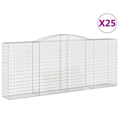 Cestas De Gaviones 25 Uds Forma De Arco Hierro 400x50x160/180cm_0