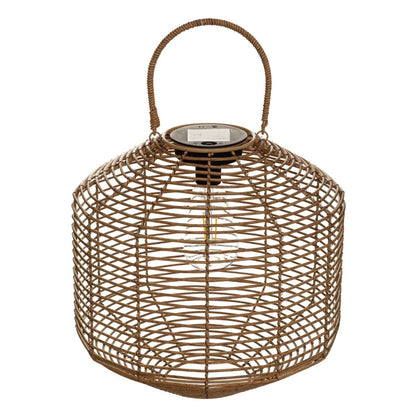 Wellhome Lámpara Solar Ratán Beige Ø30cm_0