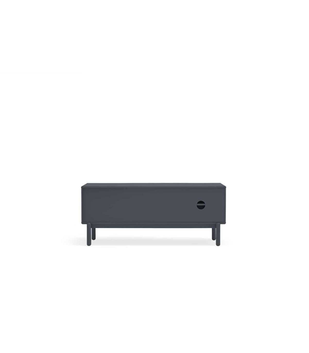 Mueble Para Televisión Modelo Corvo 1 Puerta 2 Cajones Acabado Gris Antracita, 140cm(anch_3
