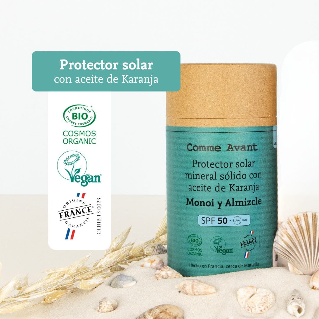 Protector Solar Mineral Sólido Spf50 Con Aceite De Karanja - Monoi Y Almizcle_1