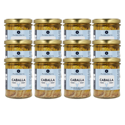 Pack 12x Mackerel in Organic Olive Oil Planeta Huerto 190 g