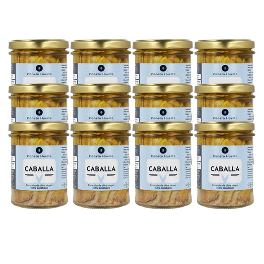 Pack 12x Mackerel in Organic Olive Oil Planeta Huerto 190 g