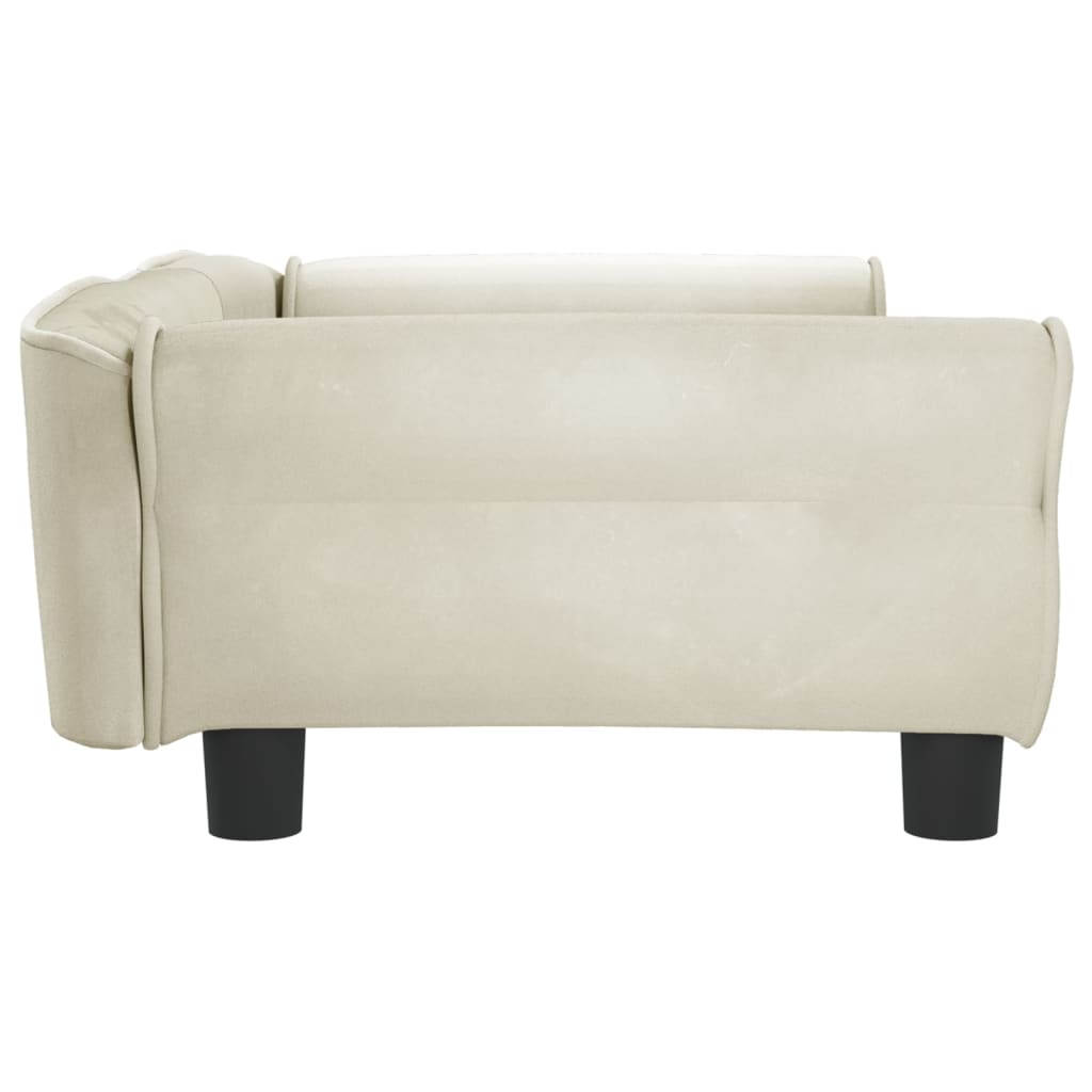 Cama Para Perros De Terciopelo Crema 95x55x30 Cm / Vetonek_4