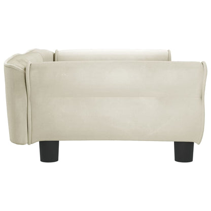 Cama Para Perros De Terciopelo Crema 95x55x30 Cm / Vetonek_4
