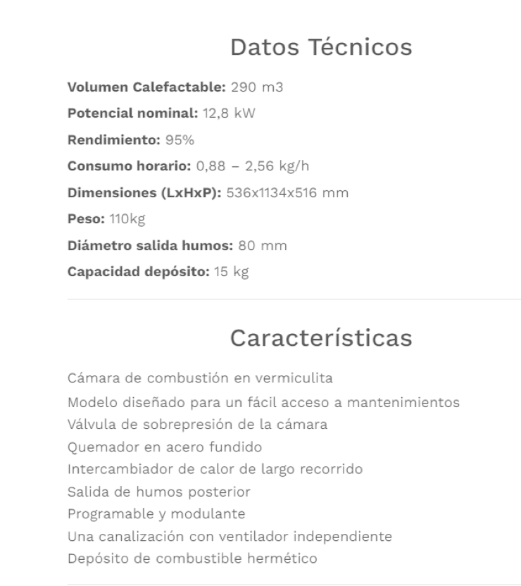 Fabricalor Estufa De Pellets Élite Plus 12 Blanco Ventilada_1