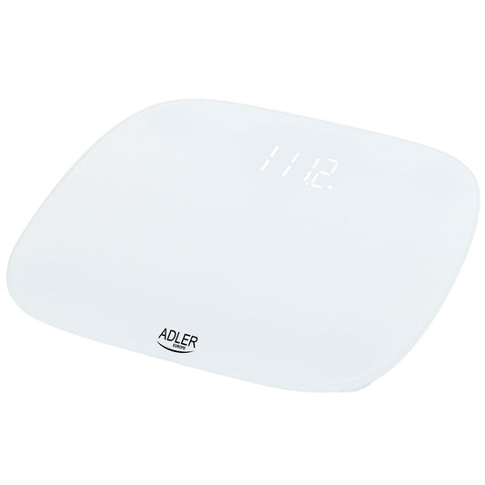 Báscula De Baño Digital Alta Precisión 180kg, Pantalla Led Apagado Automático, Vidrio Templado Adler Ad8176 Blanco_0
