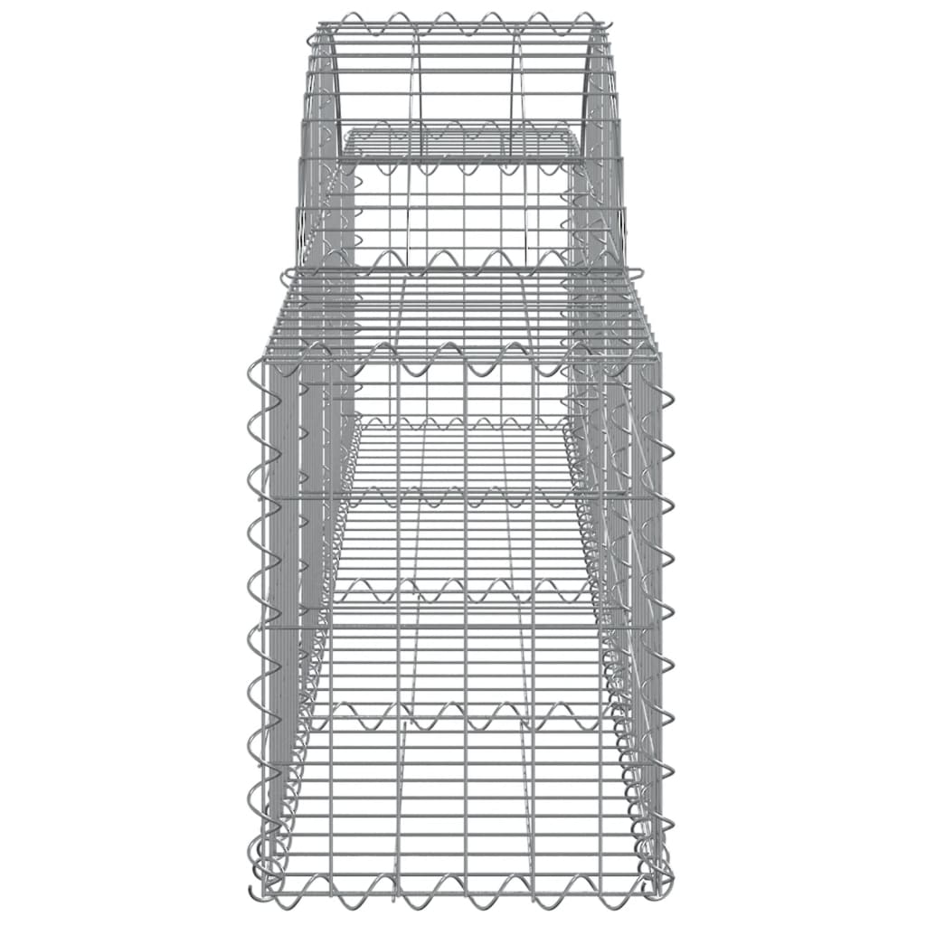 Cestas De Gaviones 10 Uds Forma De Arco Hierro 200x30x40/60 Cm_4