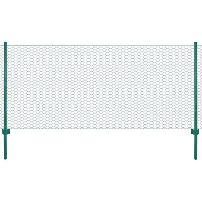 Valla De Malla De Alambre Con Postes De Acero 25x1 M Verde / Vetonek_2
