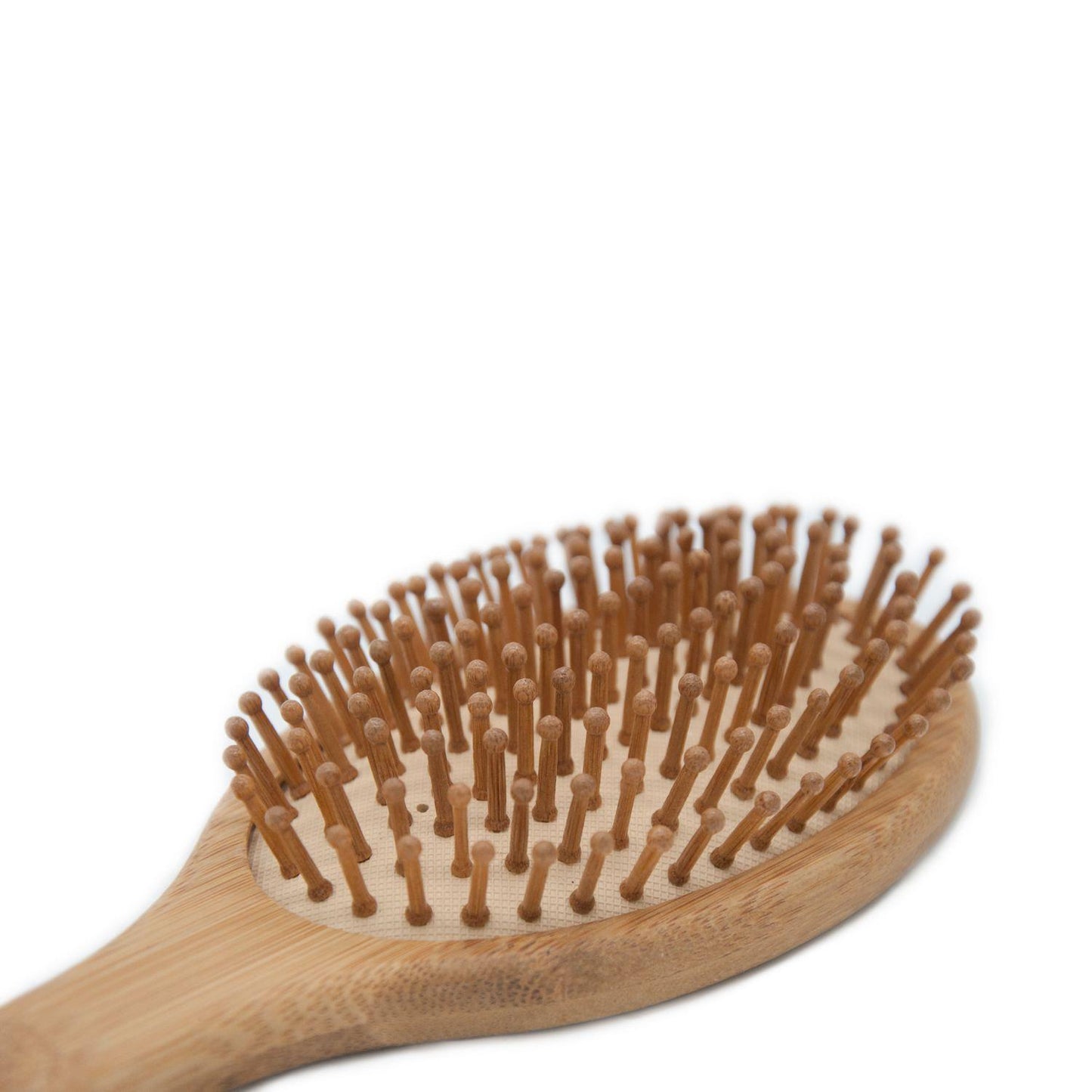 Escova de cabelo redonda de bambu e borracha natural Banbu