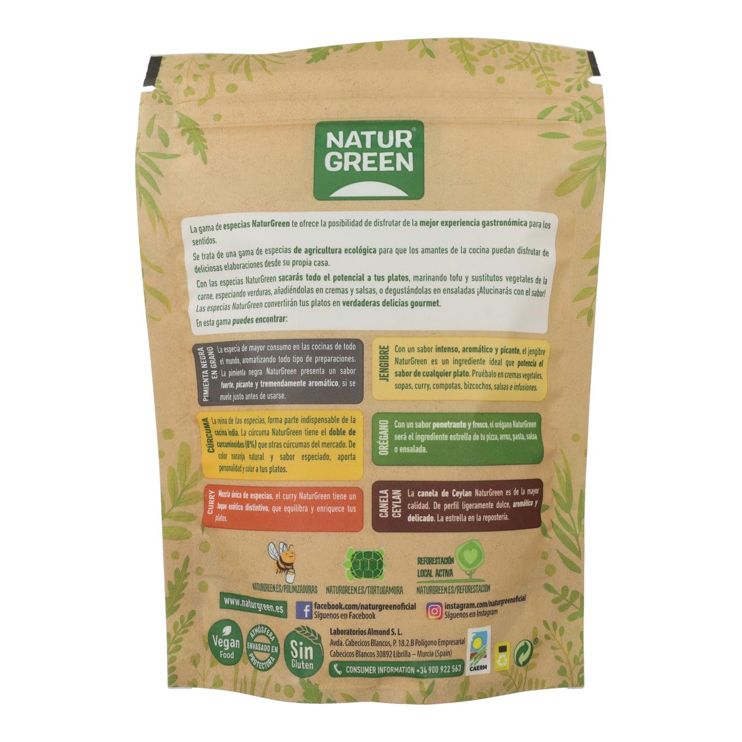Gengibre em pó biológico NaturGreen 100 g