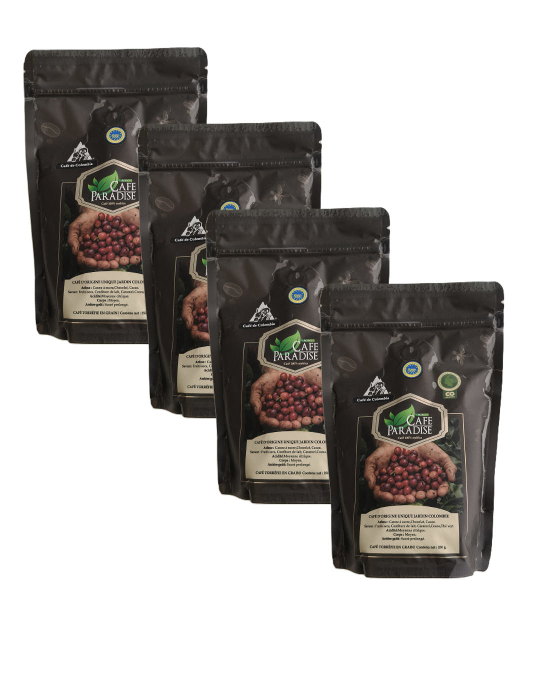Pack Súper Ahorro – Grano 1kg – Café Especial Colombia -Origen Único -  100% arábica 1kg (4x250g)_0