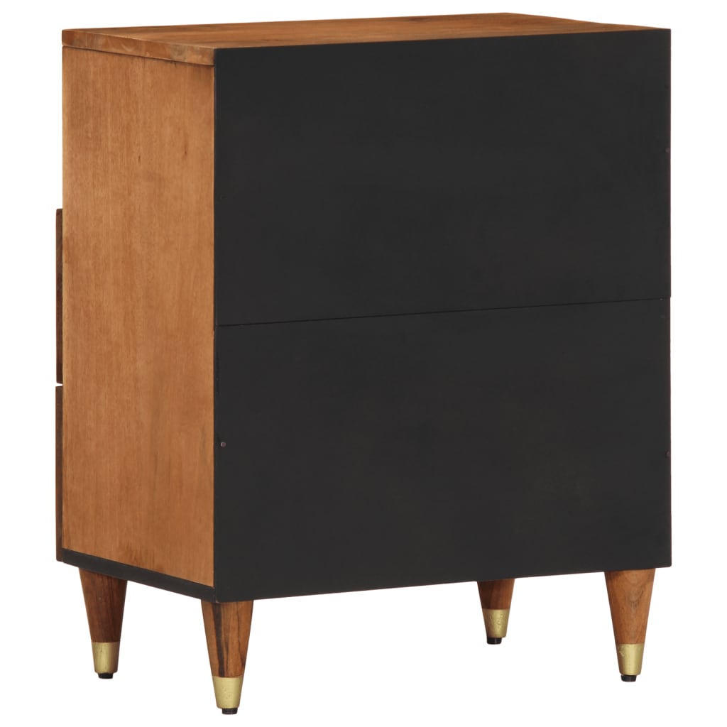 Mesita De Noche Madera Maciza De Mango 50x33x62 Cm_3
