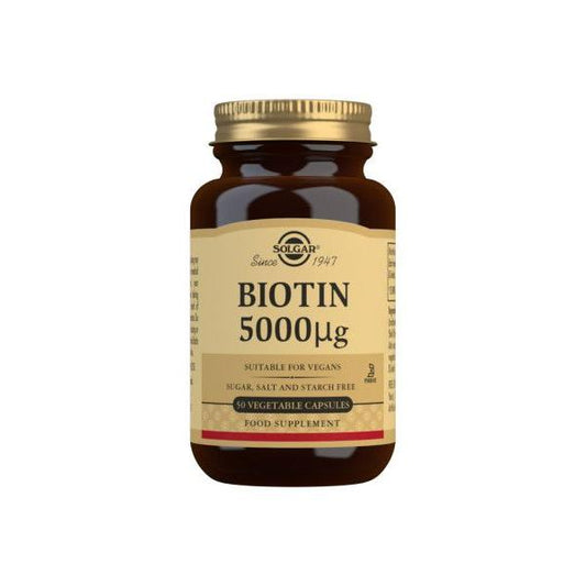 Biotina 5000mcg 100 Cápsulas Solgar