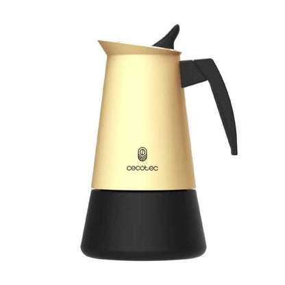 Cecotec Cafetera Italiana Piccolina 600 Beige. 300ml, 6 Tazas De Café, Acero Inoxidable, Apta Todas Superficies, Filtro_1