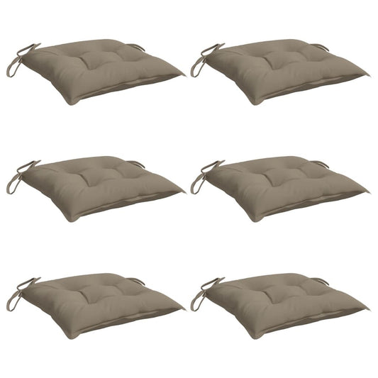 Vidaxl Cojines De Silla De Jardín 6 Uds Tela Oxford Taupé 50x50x7 Cm_0