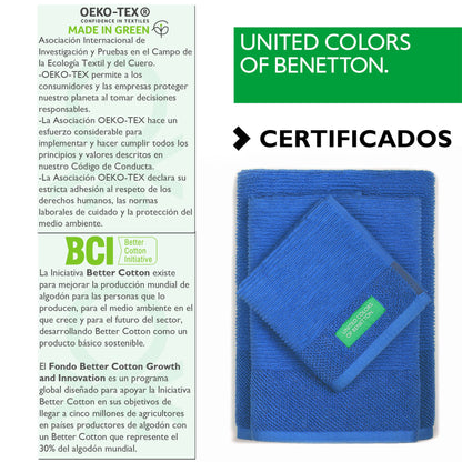 Pack De 2 Set De 3 Toallas De Baño Cada Uno En Color Azul Y Otras En Beige_3