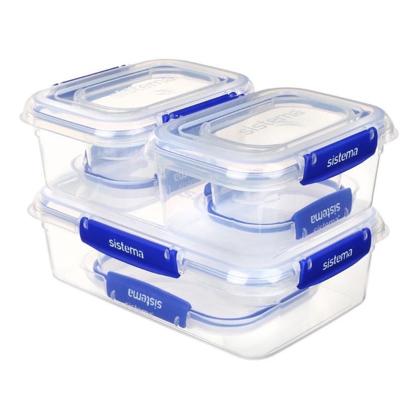 Pack de recipientes herméticos Klip It+ System, 6 unidades