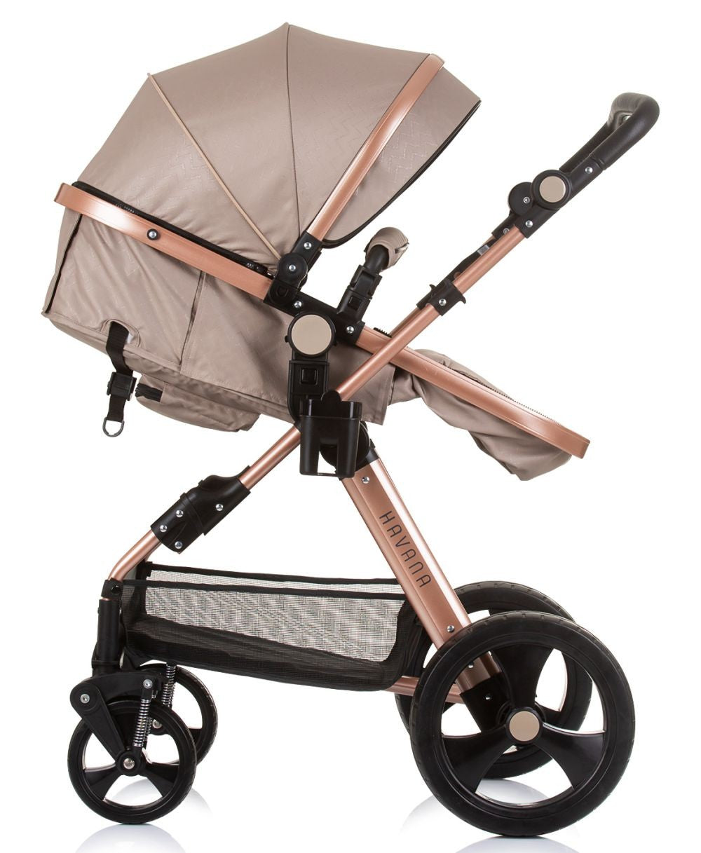 Carrito De Bebé Havana Dúo Convertible Hasta 22 Kg Con Bolso Y Mosquitera Golden Beige_2