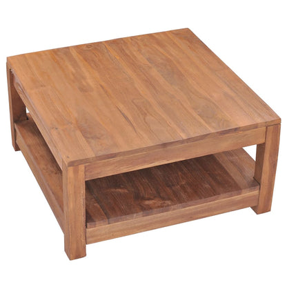 Mesa De Centro De Madera Maciza De Teca 68x67x35 Cm_1