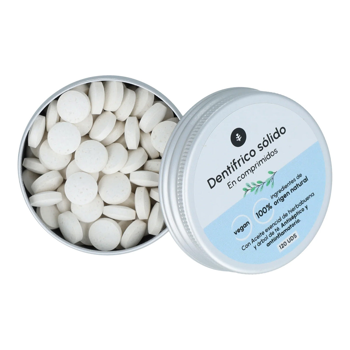 Pasta de dentes sólida sem flúor Planeta Huerto 120 comprimidos