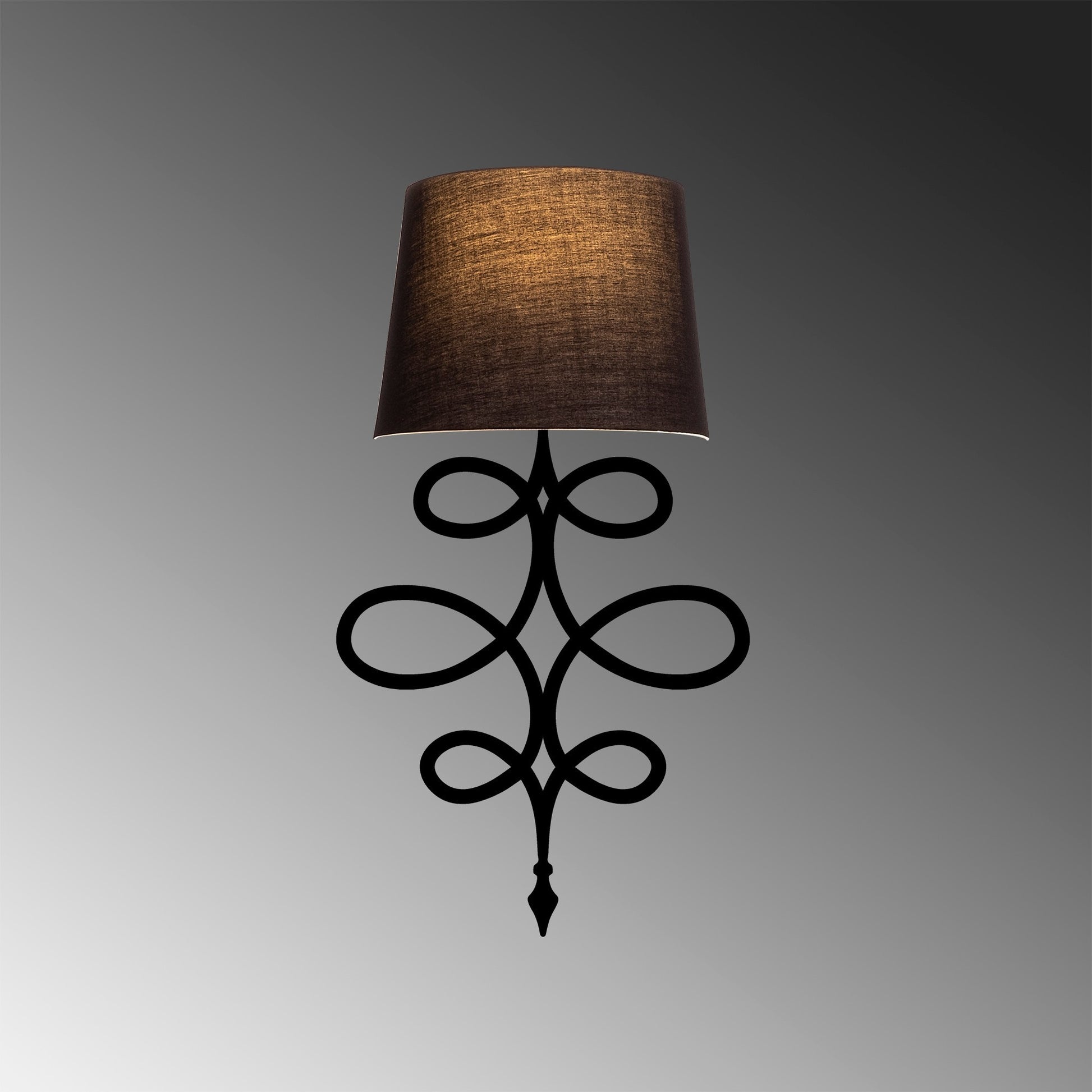 Aplique De Pared, Metal , Negro, 15x28x62, Casquillo E 27 Max 40 W