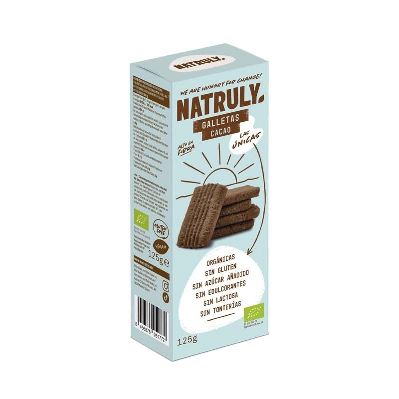 Biscoitos biológicos com sabor a cacau