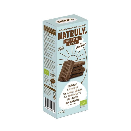 Biscoitos biológicos com sabor a cacau