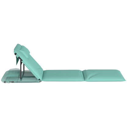 Outsunny 2 Esterillas De Playa Plegable Con Respaldo Ajustable Verde_4