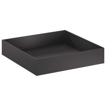 Macetero De Jardín Negro 80 X 80 X 20 Cm Acero Laminado En Frío_0