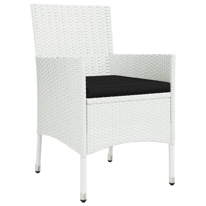 Vidaxl Set Comedor De Jardín 7 Pzas Con Cojines Ratán Sintético Blanco_3